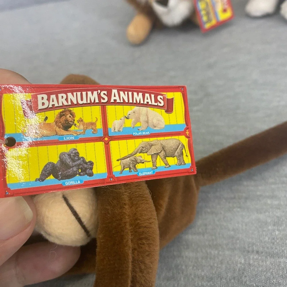 Barnum's Animals Plush Set Small Lion Monkey Polar Bear Nabisco
